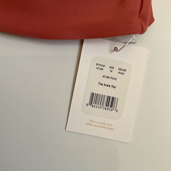 Andie Swim The Scala Bikini Top Punch Pink, Size M NWT - Picture 4 of 6